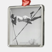 Male Pole Vaulter Metalen Ornament (Links)