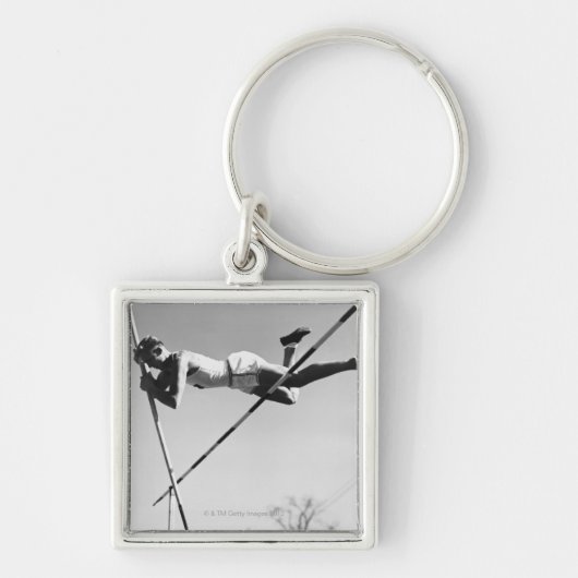 Male Pole Vaulter Sleutelhanger (Voorkant)