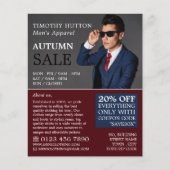 Male Pose, Men's Clothing Store Advertising Flyer (Voorkant)
