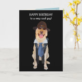 Male Relative Funny Dogs Birthday Card Kaart (Gele Bloem)