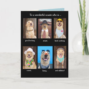 Male Relative Funny Dogs Birthday Card Kaart