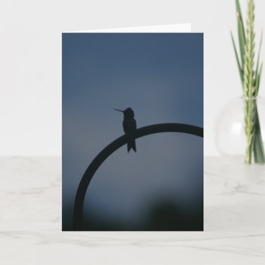 Male Ruby Throat Hummingbird Card Kaart (Voorkant)