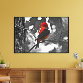 Male Scarlet Tanager Canvas Afdruk (Insitu (Woonkamer))