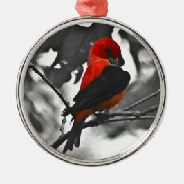 Male Scarlet Tanager Metalen Ornament