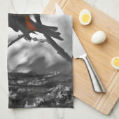 Male Scarlet Tanager Theedoek (Quarter Fold)