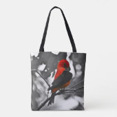 Male Scarlet Tanager Tote Bag (Achterkant)