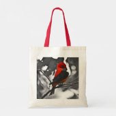 Male Scarlet Tanager Tote Bag (Achterkant)