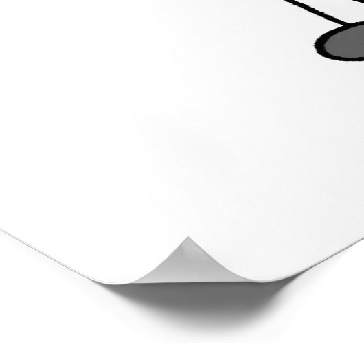 Male Stick Figuur Golfer Poster (Hoek)