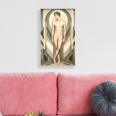 Male Study Art Deco Canvas Afdruk (Insitu (Woonkamer))