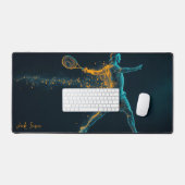 Male Tennis Player Hitting Ball Bureaumat (Keyboard & Muis)