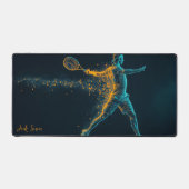 Male Tennis Player Hitting Ball Bureaumat (Voorkant)