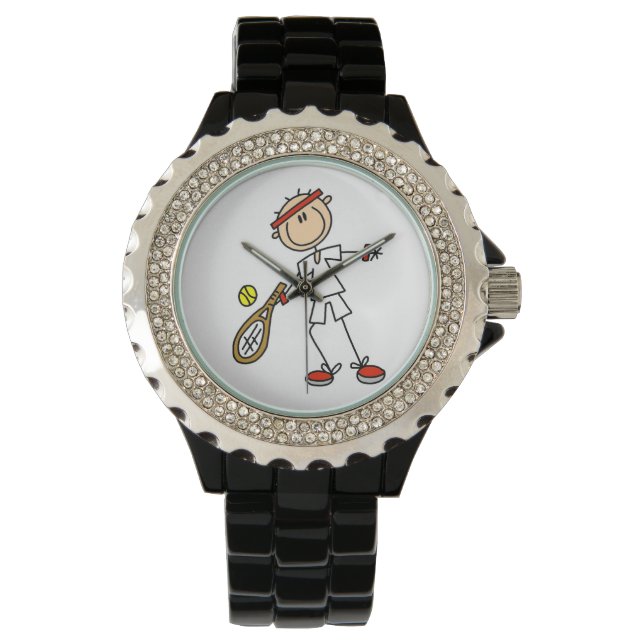 Male Tennis Player Horloge (Voorkant)
