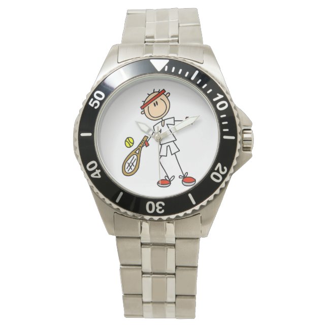 Male Tennis Player Horloge (Voorkant)