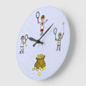 Male Tennis-speler wandklok (Hoek)