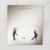 Male top Hat Canes Tap daners plaatsen kaarten Plaatskaartje (Buitenkant ongevouwen)