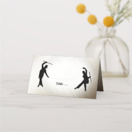 Male top Hat Canes Tap daners plaatsen kaarten Plaatskaartje