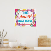 Male verpleegkunde — Cadeauidee Poster (Keuken)