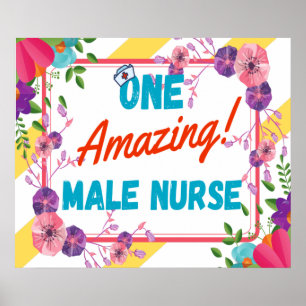 Male verpleegkunde — Cadeauidee Poster