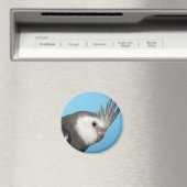 Male Whiteface Cockatiel Magneet (Insitu (Vaatwasser))