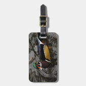 Male Wood Duck At Crystal Springs Rhododendron Bagagelabel (Voorkant verticaal)