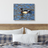 Male Wood Duck Canvas Afdruk (Insitu (Slaapkamer))
