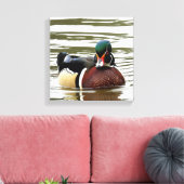 MALE WOOD DUCK CANVAS AFDRUK (Insitu (Woonkamer))