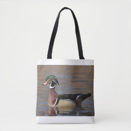 Male Wood Duck Frosted Glass Coffee Mok Tote Bag