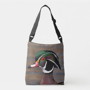 Male Wood Duck Sluit Canvas tas af