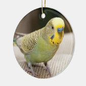Male Yellow and Green Parakeet Keramisch Ornament (Links)