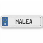 Malea Duits Auto Licentie Bord Sticker (Voorkant)