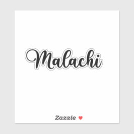 Maleachi Naam - Handgeschreven kalligrafie Sticker