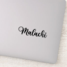 Maleachi Naam - Handgeschreven kalligrafie Sticker