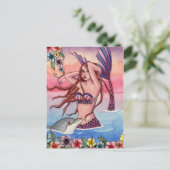 Maleah - Briefkaart Dolphin Mermaid (Staand voorkant)