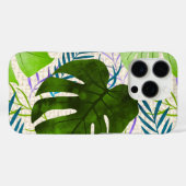 Maleah Monstera Tropical Hawaiian Waterverf-Green Case-Mate iPhone Case (Achterkant (horizontaal))