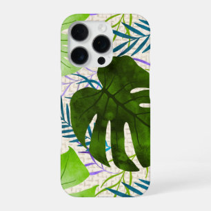 Maleah Monstera Tropische Hawaiaanse Waterverf-Gro iPhone 16 Pro Hoesje