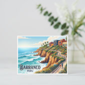 Malecón de Barranco Lima Peru Briefkaart (Staand voorkant)