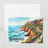 Malecón de Barranco Lima Peru Briefkaart (Voorkant / Achterkant)
