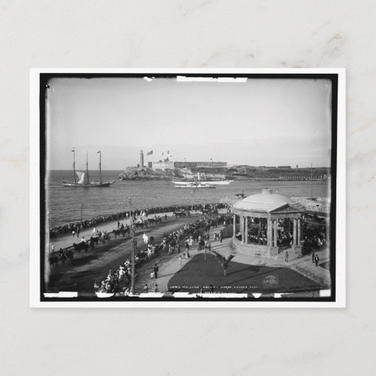Malecon en El Morro, Havana, Cuba 1904 Vintage Briefkaart (Voorkant)