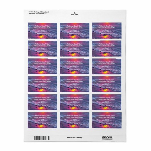 Malecon Sunset 0911 Adres Etiket (Full Sheet)