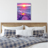 Malecon Sunset 0911 Art Canvas Afdruk (Insitu (Slaapkamer))