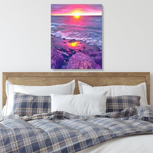 Malecon Sunset 0911 Art Canvas Afdruk (Insitu (Slaapkamer))