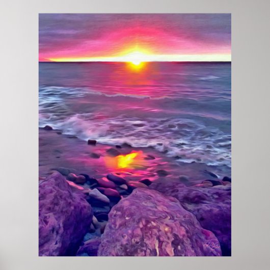 Malecon Sunset 0911 Art Print (Voorkant)