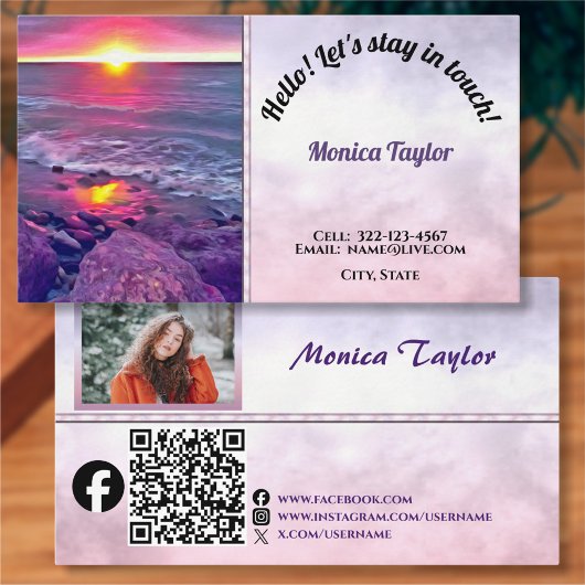 Malecon Sunset 0911 Belkaart Contactkaartje