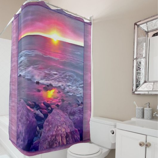 Malecon Sunset 0911 Douchegordijn