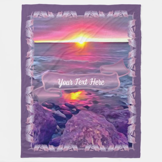 Malecon Sunset 0911 Fleece Deken (Voorkant)