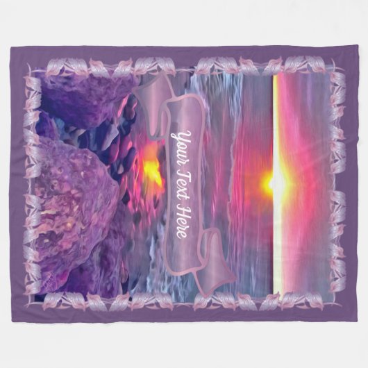 Malecon Sunset 0911 Fleece Deken (Voorkant (Horizontaal))