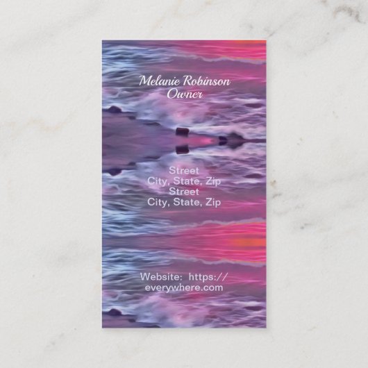 Malecon Sunset 0911 Visitekaartje (Achterkant)