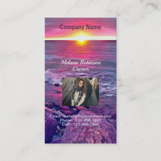 Malecon Sunset 0911 Visitekaartje (Voorkant)