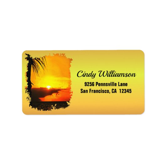 Malecon Sunset 2441 Adres Etiket (Voorkant)