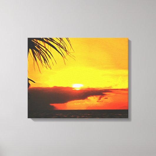 Malecon Sunset 2441 Art Canvas Afdruk (Voorkant)